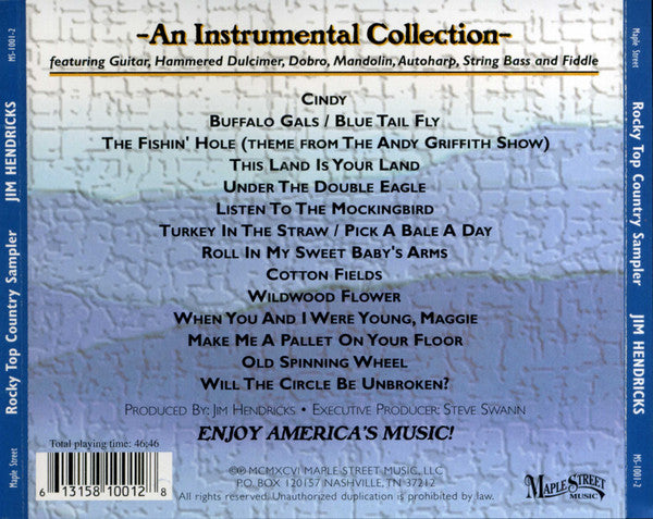 Jim Hendricks : Rocky Top Country Sampler (CD, Comp, Smplr)