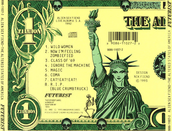 Alien Sex Fiend : The Altered States Of America (CD, Album)
