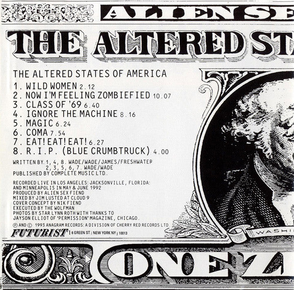 Alien Sex Fiend : The Altered States Of America (CD, Album)