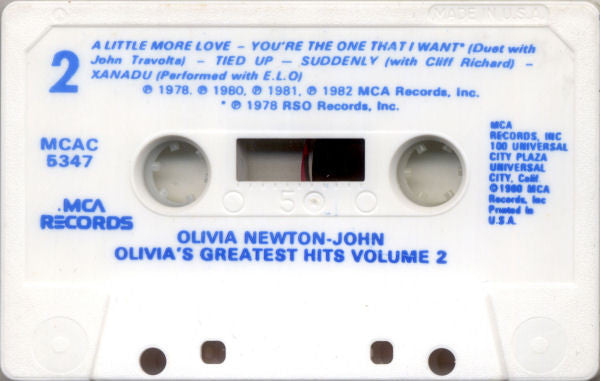 Olivia Newton-John : Olivia's Greatest Hits Vol. 2 (Cass, Comp)