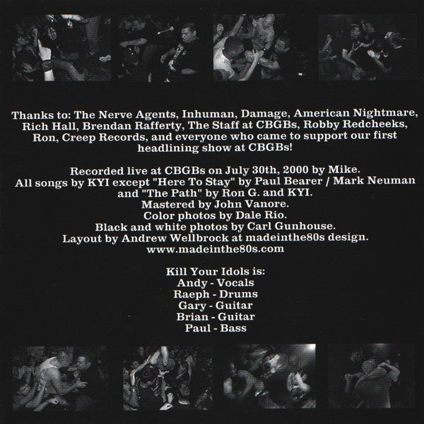 Kill Your Idols : Live At CBGB's (CD, Album, RE)