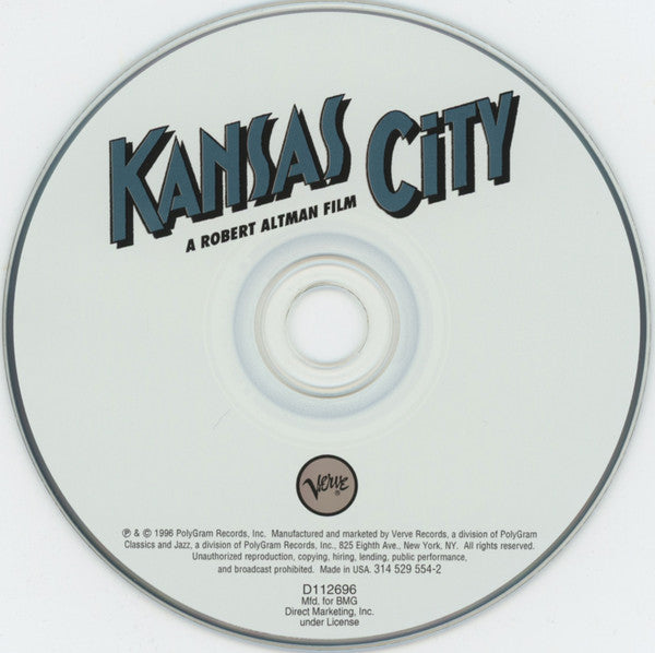 Various : Kansas City: A Robert Altman Film; Original Motion Picture Soundtrack (CD, Album, Club)