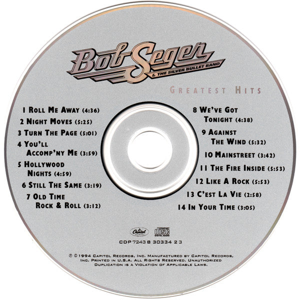 Bob Seger And The Silver Bullet Band : Greatest Hits (CD, Comp, RE, EMI)