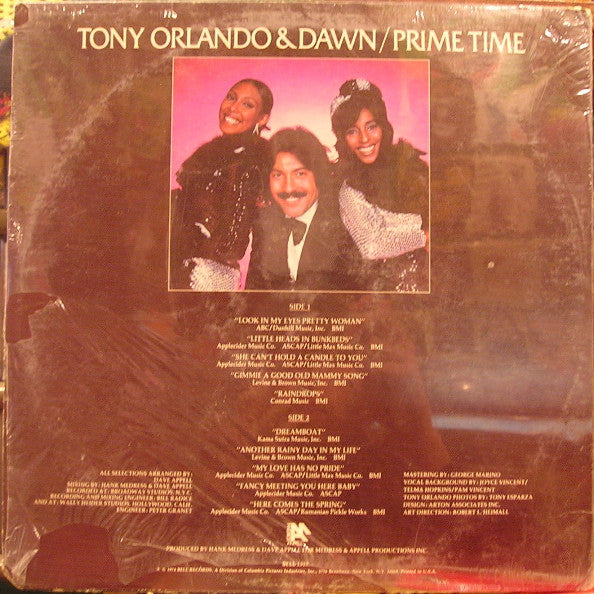 Tony Orlando & Dawn : Prime Time (LP, Album)