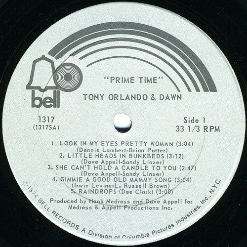 Tony Orlando & Dawn : Prime Time (LP, Album)