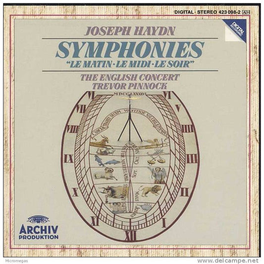 Joseph Haydn, The English Concert, Trevor Pinnock : Symphonies "Le Matin - Le Midi - Le Soir" (CD)