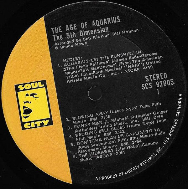 The Fifth Dimension : The Age Of Aquarius (LP, Album, Ter)