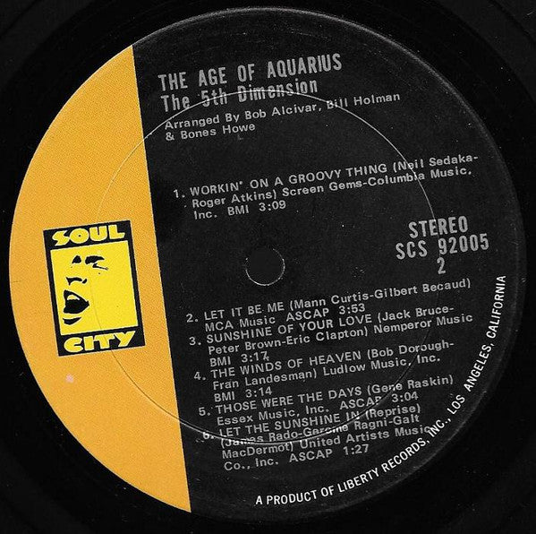 The Fifth Dimension : The Age Of Aquarius (LP, Album, Ter)