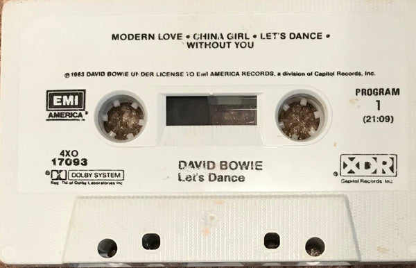 David Bowie : Let's Dance (Cass, Album, XDR)