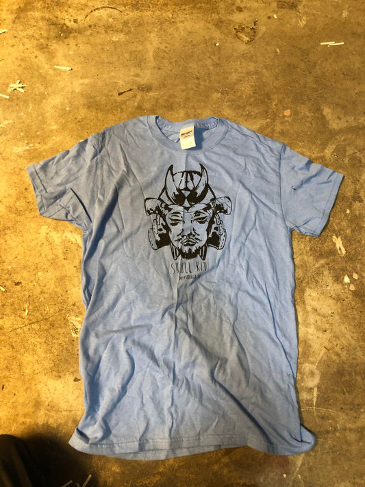 T-Shirt Skull Kid Small Blue Emo Indie Punk Band