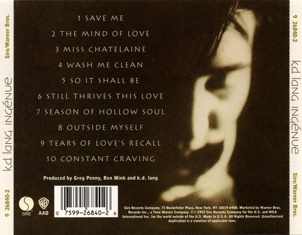 k.d. lang : Ingénue (CD, Album)