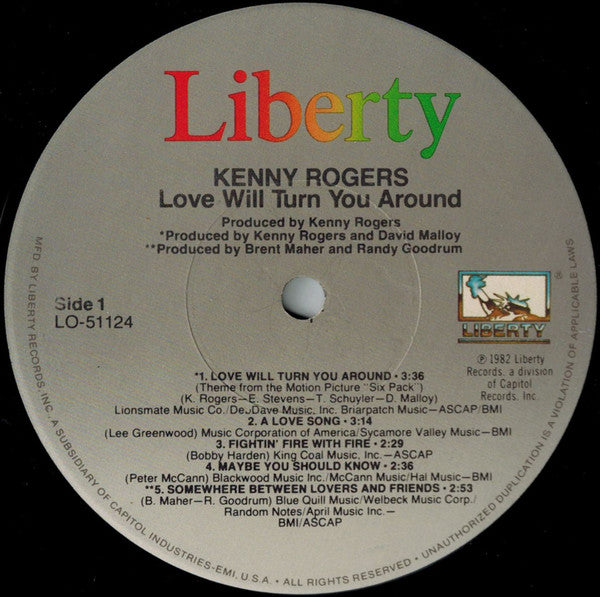 Kenny Rogers : Love Will Turn You Around (LP, Album, Los)