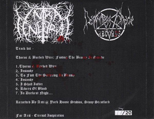 Intra Tenebrae : Thorns & Barbed Wire (CDr, Album, Num, Promo, Unofficial)