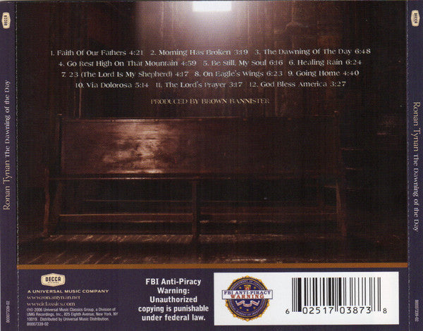 Ronan Tynan : The Dawning Of The Day (CD, Album)