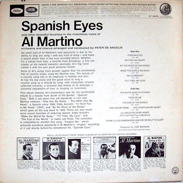 Al Martino - Spanish Eyes (LP) (G+) - Endless Media