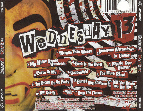 Wednesday 13 : Fang Bang (CD, Album)