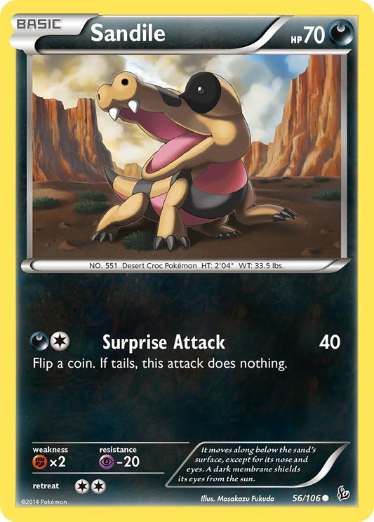 Sandile [FLF - 56/106] Pokémon Trading Card