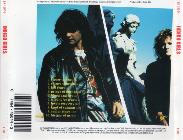 Indigo Girls : Indigo Girls (CD, Album, RE)
