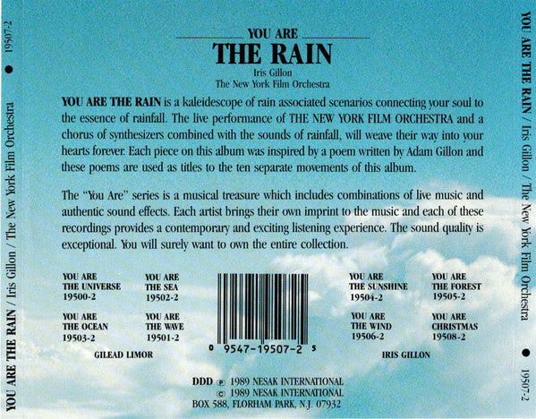 Iris Gillon, The New York Film Orchestra : You Are The Rain (CD, Album)