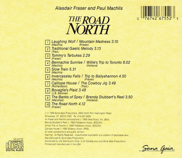 Alasdair Fraser and Paul Machlis : The Road North (CD, Album)