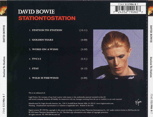 David Bowie : Station To Station (CD, Album, Enh, RE, RM)
