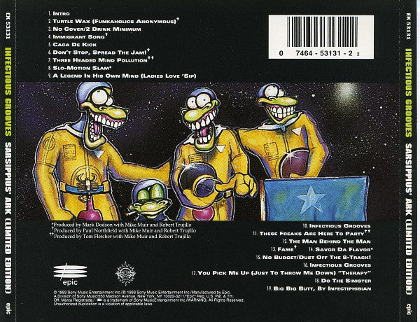 Infectious Grooves : Sarsippius' Ark (Limited Edition) (CD, Album)