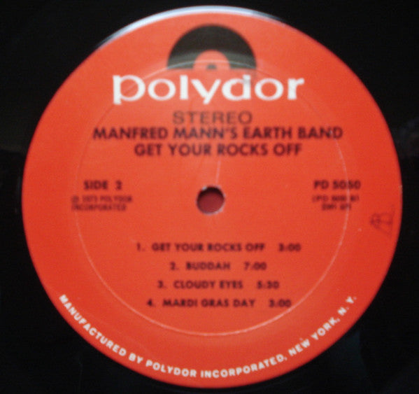 Manfred Mann's Earth Band : Get Your Rocks Off (LP, Album, Mon)