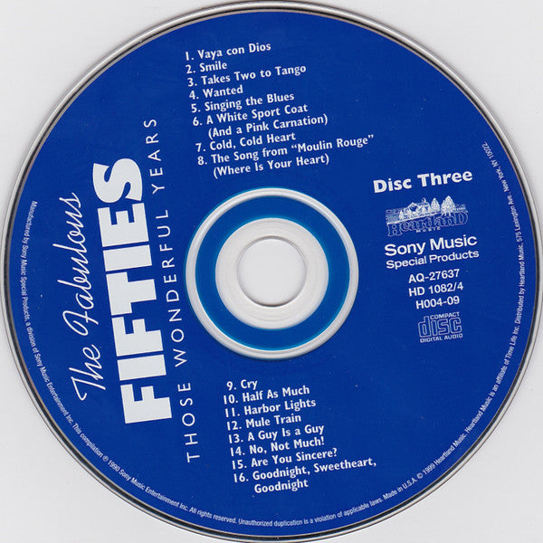 Various : The Fabulous Fifties - Those Wonderful Years (3xCD, Comp)