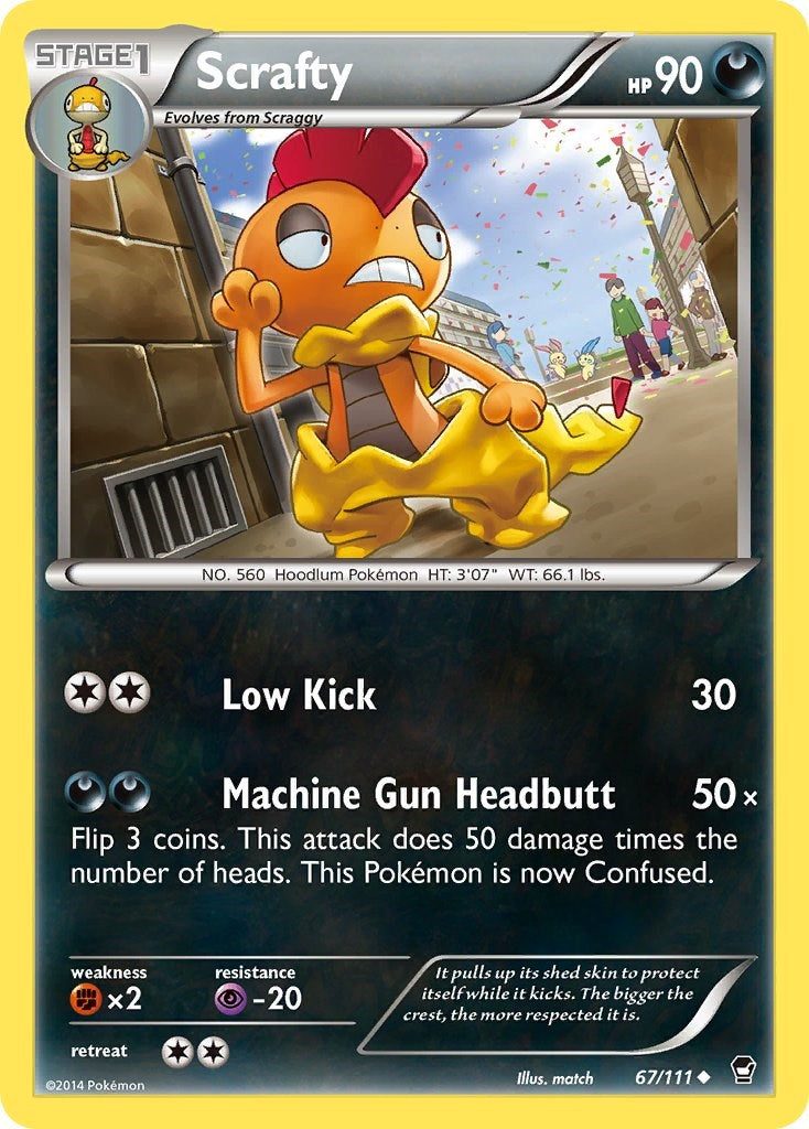 Scrafty [FFI - 67/111] Pokémon Trading Card