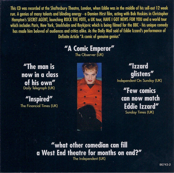 Eddie Izzard : Definite Article (CD, Album)