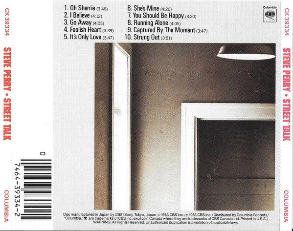 Steve Perry : Street Talk (CD, Album)