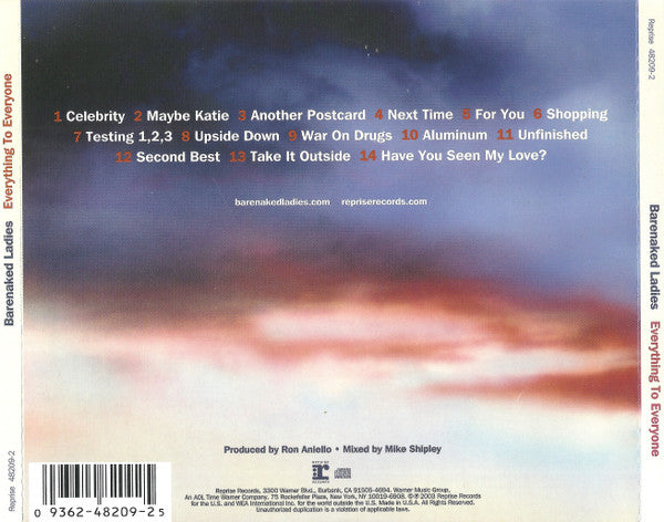 Barenaked Ladies : Everything To Everyone (CD, Album, Ltd)