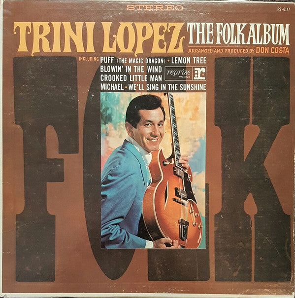 Trini Lopez : The Folk Album (LP, Album, Pit)