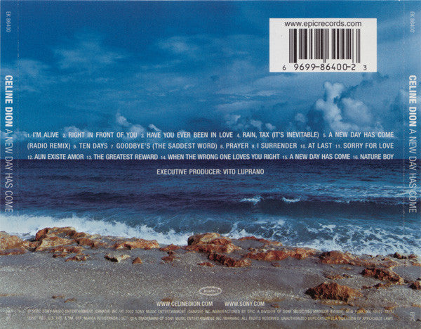 Céline Dion : A New Day Has Come (CD, Album, Pit)