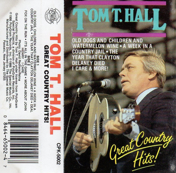 Tom T. Hall : Great Country Hits! (Cass, Comp)