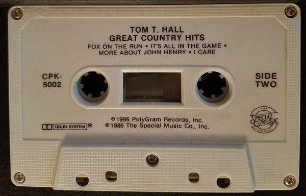 Tom T. Hall : Great Country Hits! (Cass, Comp)