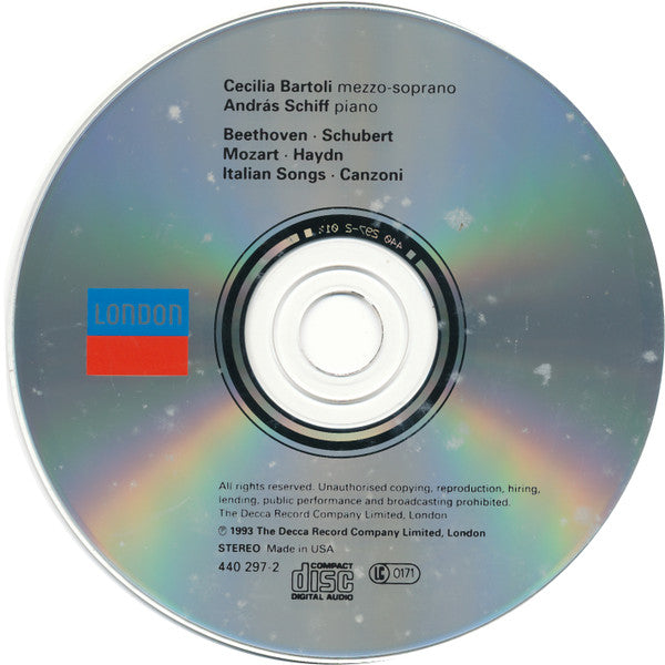 Cecilia Bartoli, András Schiff - Ludwig van Beethoven · Franz Schubert · Wolfgang Amadeus Mozart · Joseph Haydn : The Impatient Lover (Italian Songs) (CD)