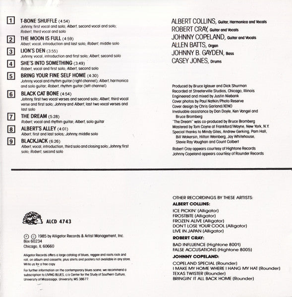 Albert Collins, Robert Cray, Johnny Copeland : Showdown! (CD, Album, Club)