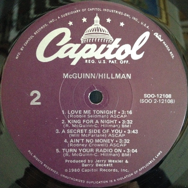 Roger McGuinn / Chris Hillman : McGuinn-Hillman (LP, Album, Los)