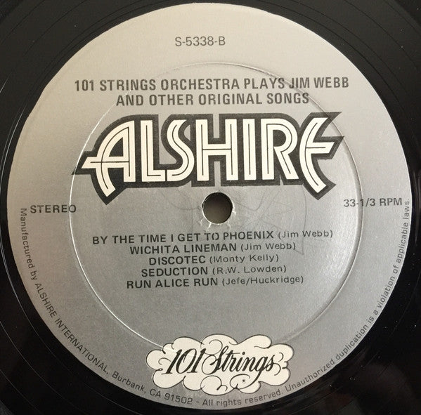 101 Strings : Play Jim Webb And Other Original Songs (LP, Album)