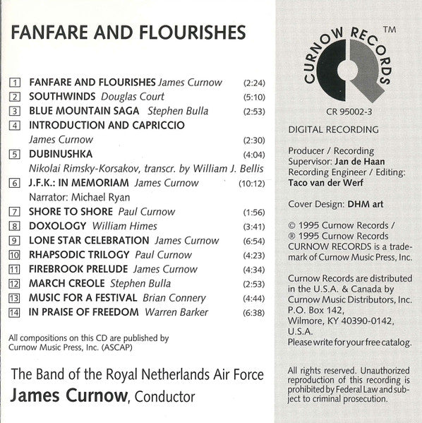 Kapel Van De Koninklijke Luchtmacht, James Curnow : Fanfare And Flourishes (CD, Album)