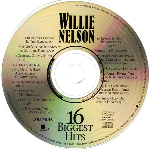 Willie Nelson : 16 Biggest Hits (HDCD, Comp)