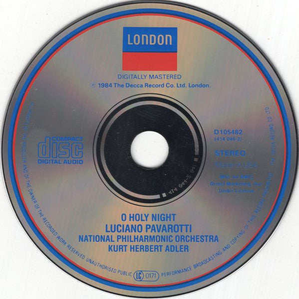 Luciano Pavarotti, National Philharmonic Orchestra, Kurt Herbert Adler : O Holy Night (CD, Album, Club, RE)