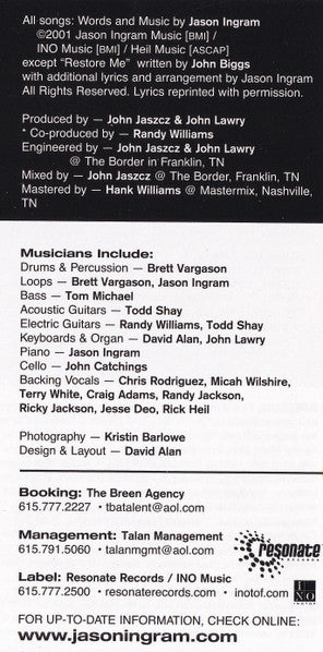 Jason Ingram : Jason Ingram (CD, Album)