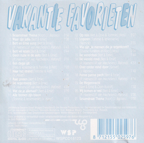 Sesamstraat : Vakantie Favorieten (CD, Album)