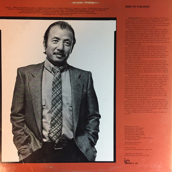 Sadao Watanabe With The Great Jazz Trio : Bird Of Paradise (LP, Album)