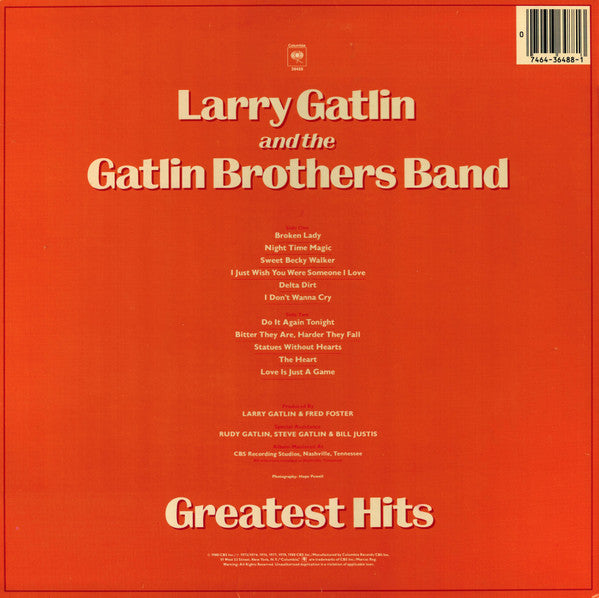 Larry Gatlin & The Gatlin Brothers : Greatest Hits (LP, Comp, San)