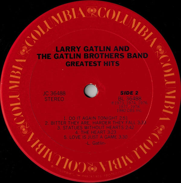 Larry Gatlin & The Gatlin Brothers : Greatest Hits (LP, Comp, San)