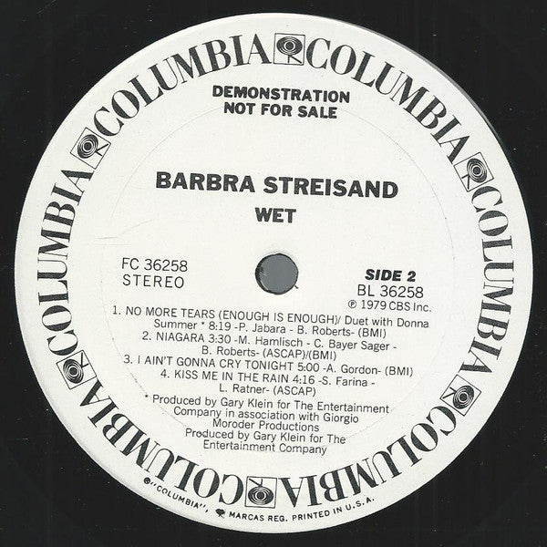 Barbra Streisand - Wet (LP) (VG) - Endless Media