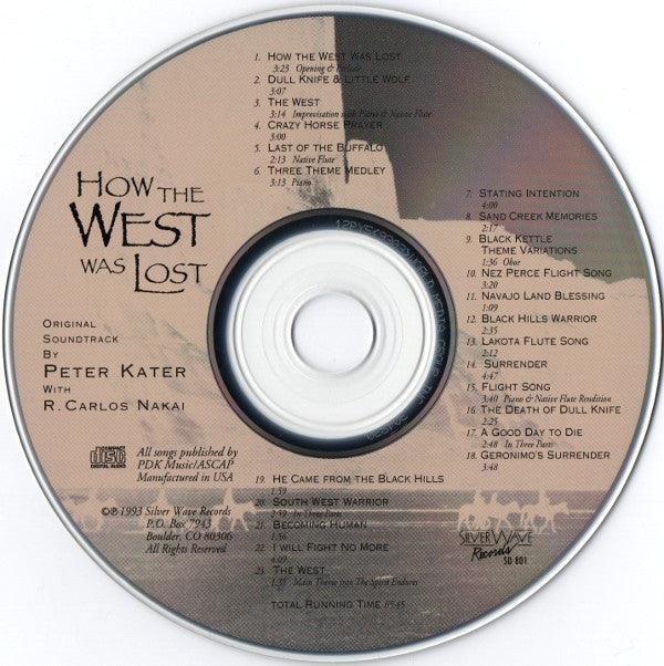 Peter Kater & R. Carlos Nakai : How The West Was Lost (CD, Album)